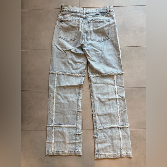 REVICE Patchwork Denim high-raise straight leg Jeans - Picture 9 of 9